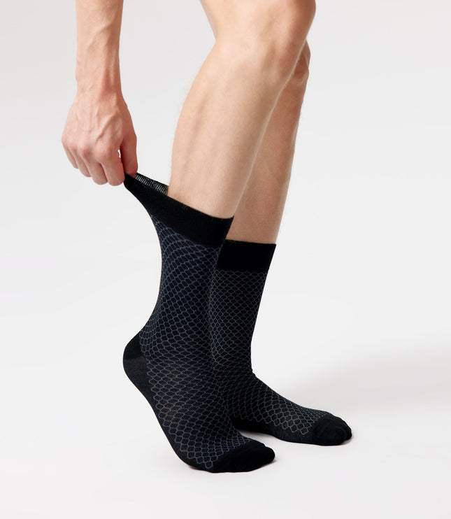 Men's Bamboo Honeycomb Crew Length Socks - Soft & Durable Men's Bamboo Honeycomb Crew Length Socks - Soft & Durable