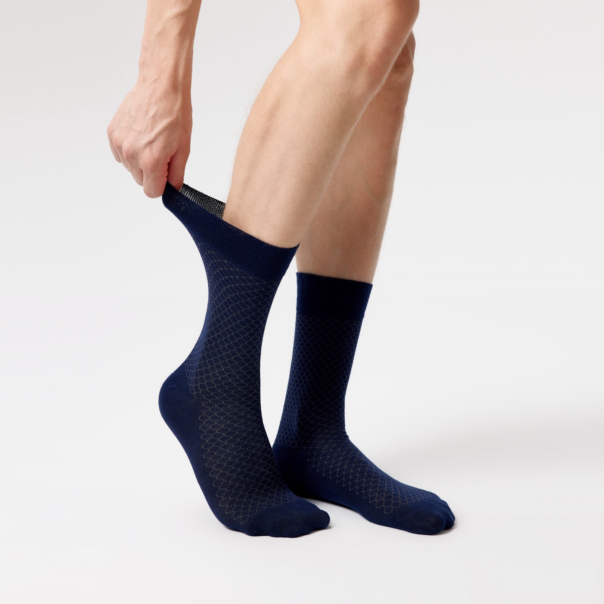 Men's Bamboo Honeycomb Dress Socks 5-Pack | Crew Length, 8-13 / 3-Pairs / Blue Navy Men's Bamboo Honeycomb Dress Socks 5-Pack | Crew Length, 8-13 / 3-Pairs / Blue Navy