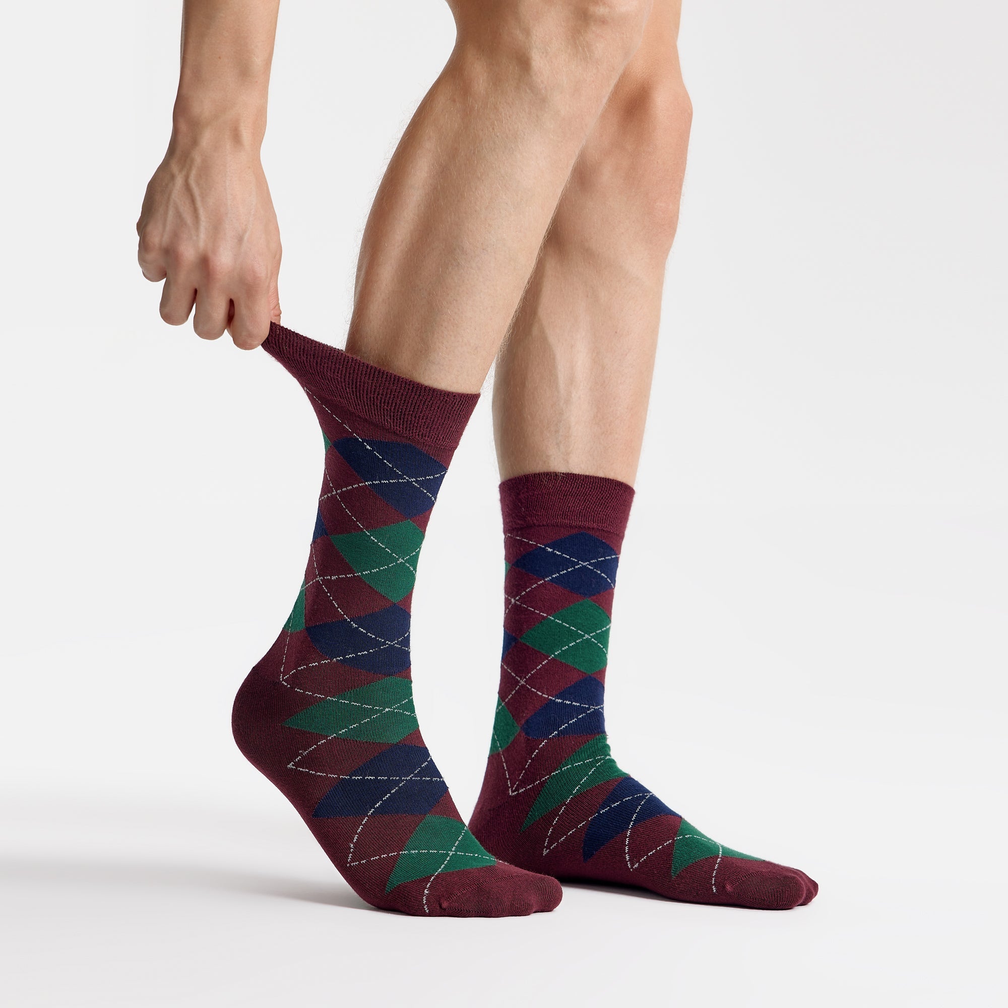 Men's Bamboo Argyle Dress Socks 5-Pack | Crew Length, 8-13 / 1-Pairs / Burgundy Men's Bamboo Argyle Dress Socks 5-Pack | Crew Length, 8-13 / 1-Pairs / Burgundy