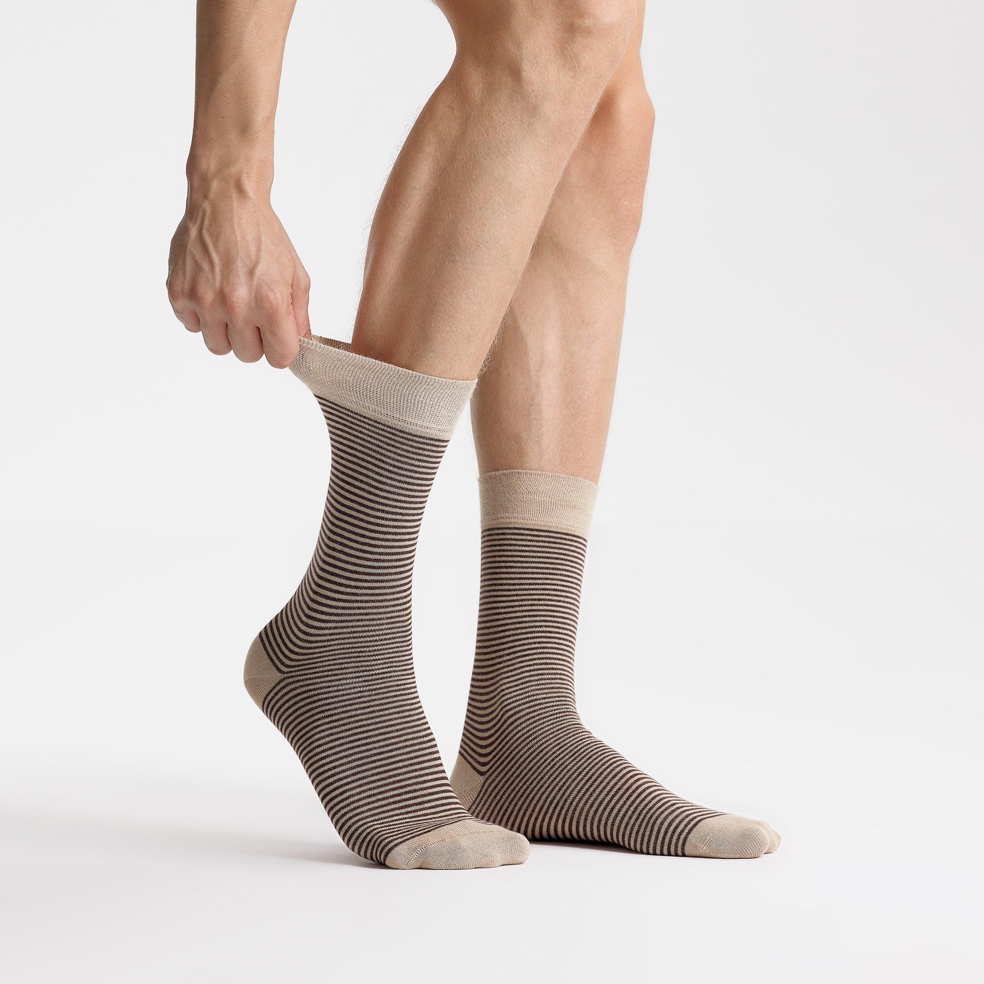 Shop Men's Bamboo Crew Dress Socks - Striped & Stylish, 8-13 / 5-Pairs / Camel Beige Shop Men's Bamboo Crew Dress Socks - Striped & Stylish, 8-13 / 5-Pairs / Camel Beige