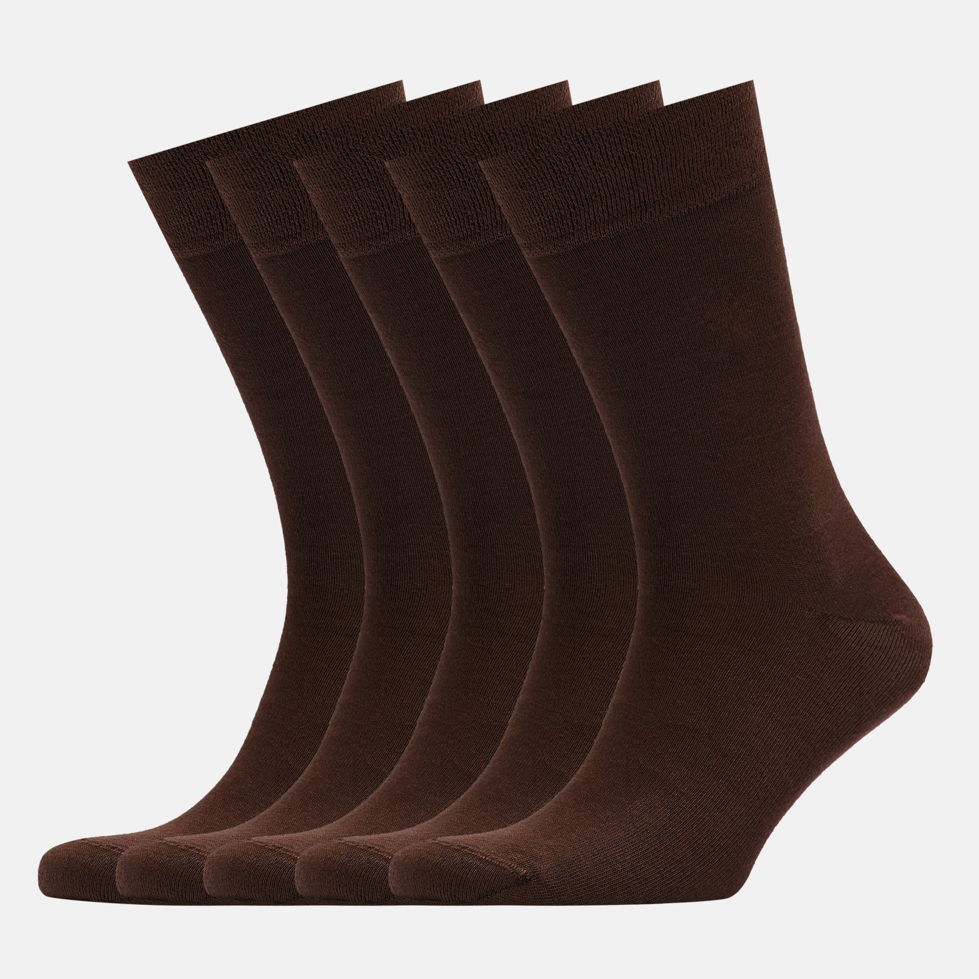 Men's Bamboo Dress Socks - Solid Pack of 1/3/5 Pairs Dark Brown Men's Bamboo Dress Socks - Solid Pack of 1/3/5 Pairs Dark Brown