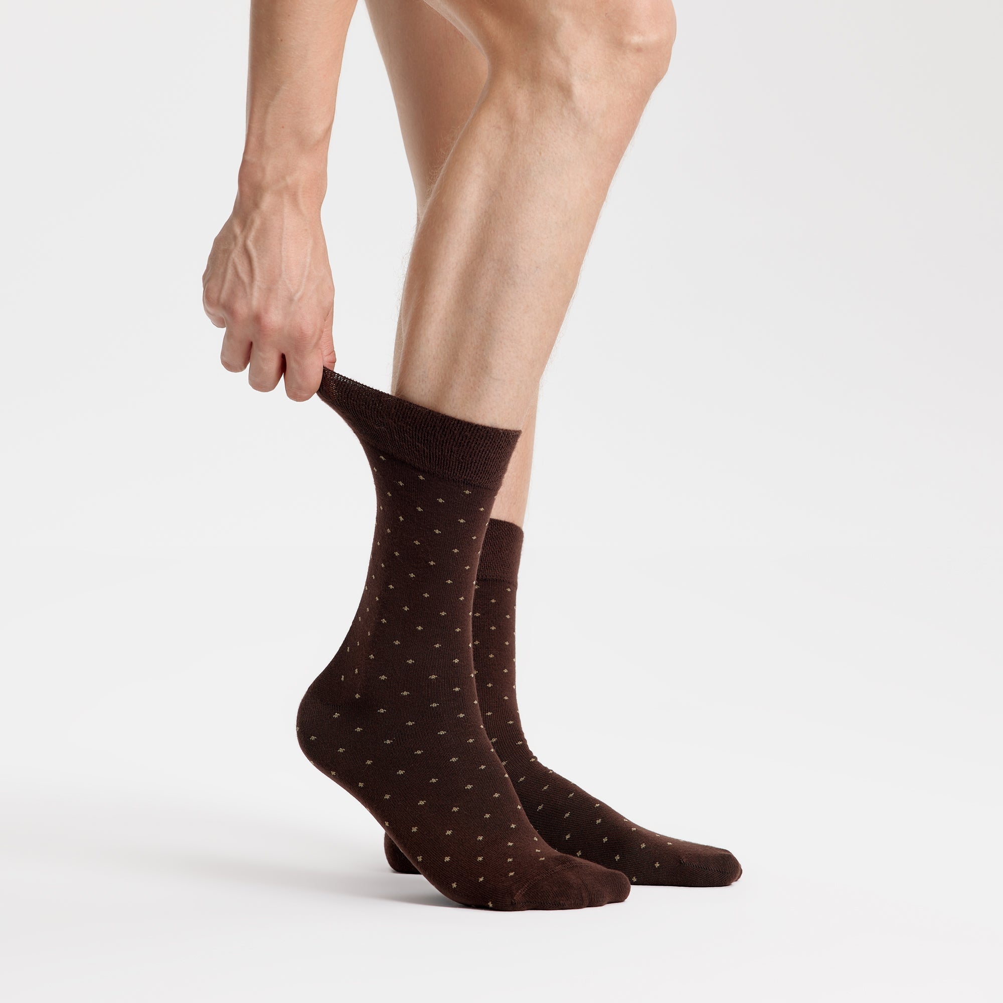 Buy Men's Dotted Bamboo Socks - Crew Length & Trendy, 8-13 / 3-Pairs / Dark Brown Buy Men's Dotted Bamboo Socks - Crew Length & Trendy, 8-13 / 3-Pairs / Dark Brown