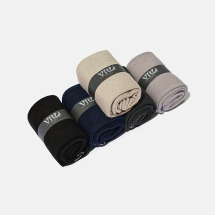 VRDSOCKS® Men's Bamboo Dress Socks • Assorted All Plain Design • Mix Pack of 5 Pairs bamboo socks for men calf socks for men crew socks for men men's bamboo dress socks men's calf socks men's dress socks men's mid-calf socks men's socks mens bamboo socks socks for men vrd socks
